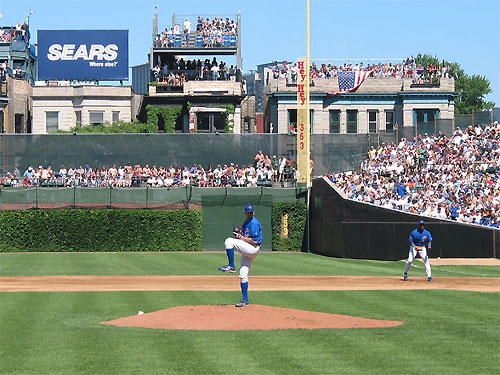 Pitcher at Wrigley Field