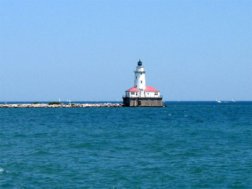 Lighthouse on Lake Michigan