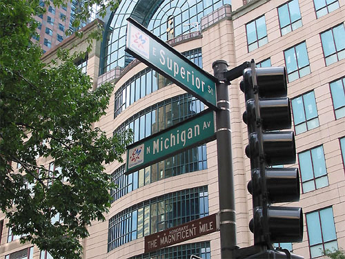 Michigan Avenue street sign