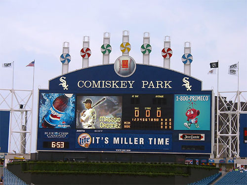 White Sox Park scoreboard