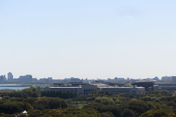 View of the Field Museum from Prudential Plaza