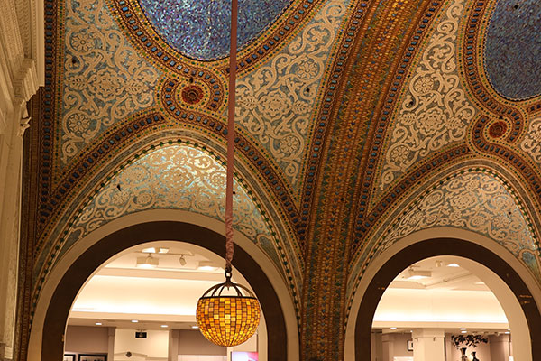 Macy’s Tiffany Mosaic Ceiling