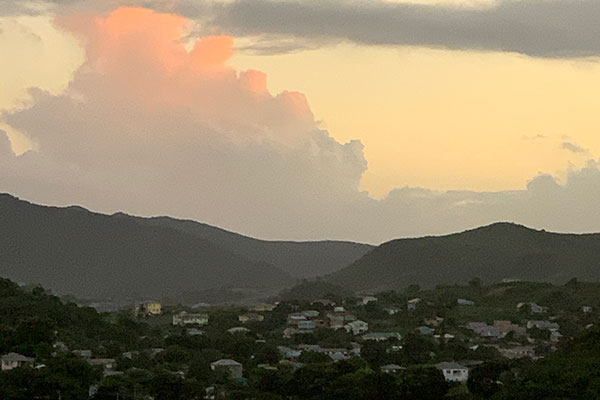 Hills of St. John's before sunset