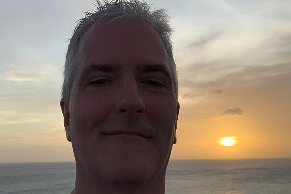 Selfie in Aruba during sunset