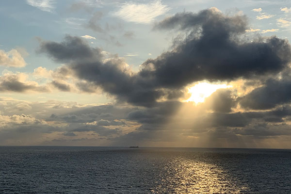Early during sunset at Sea on Saturday, November 9