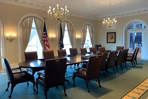 Conference room at Clinton Presidential Library