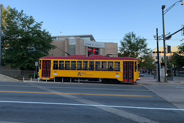 Streetcar in downtown Little Rock