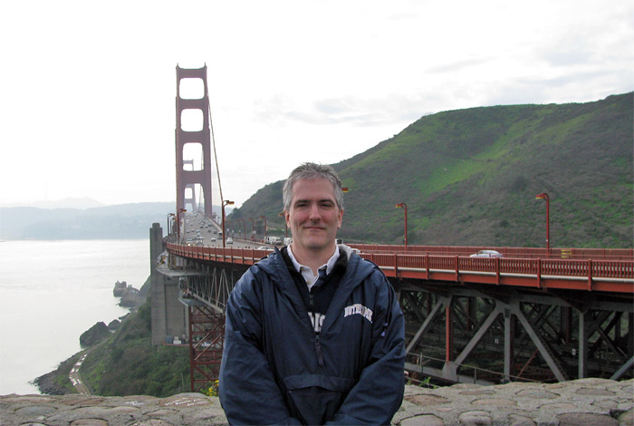 Pat on Northern part of Golden Gate Bridge