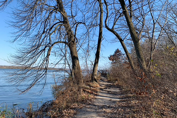 Path along river