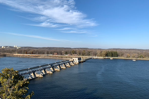 View of dam from overlook