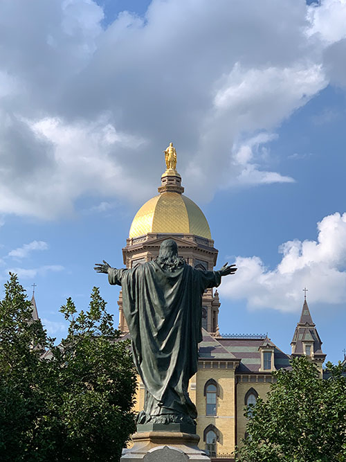 Golden Dome on the campus of Notre Dame