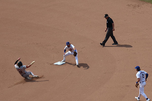 Play at second base