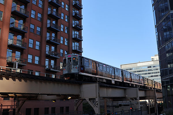 CTA Train on Lake Street