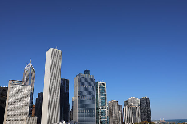 Skyline view from Orchestra Hall