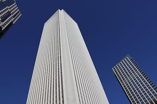 Skyline view from One Prudential Plaza