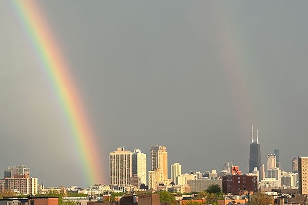 Rainbow over Chicago
