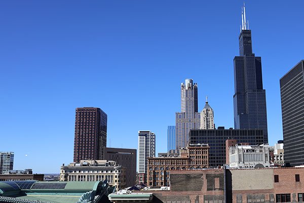 View of skyline from 333 S. Wabash