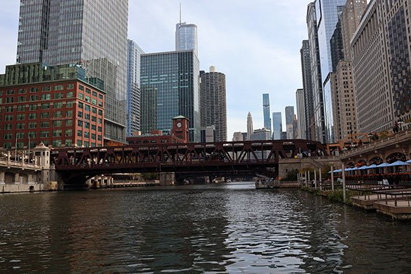 Water along Chicago River