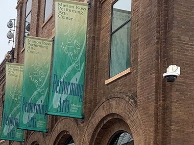 Marion Ross Performing Arts Center banners