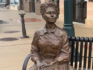 Marion Ross statue closeup