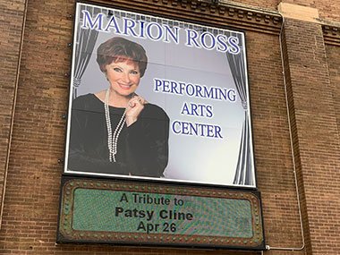 Marion Ross Performing Arts Center marquee