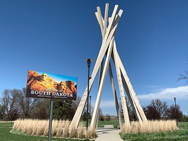 South Dakota Welcome Center display