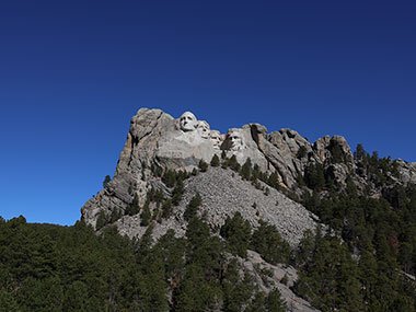 Mount Rushmore from below