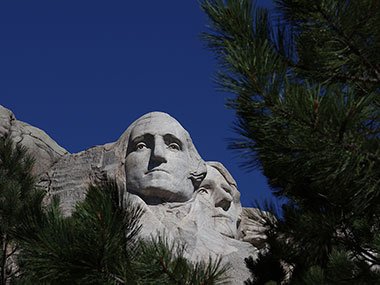 George Washinton on Mount Rushmore