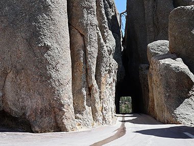 Tunnel through rocks