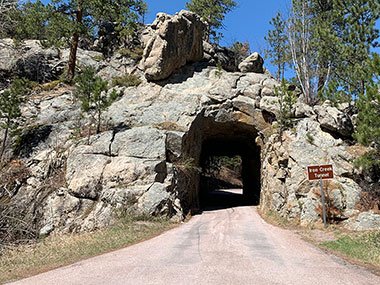 Custer State Park tunnel through rocks