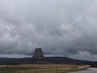 Devils Tower National Monument in distance