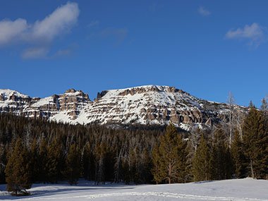 Clouds over mountains