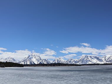 Several mountains at Grand Teton National Park
