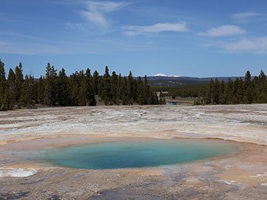 Blue pool at Yellowstone National Park