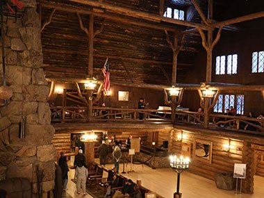 Yellowstone National Park Old Faithful Lodge interior