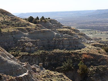 On top of Theodore Roosevelt National Park cliff