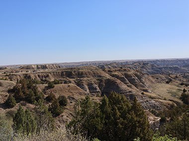 Theodore Roosevelt National Park from hilltop
