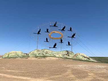 Enchanted Highway Geese in Flight