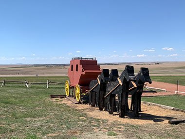 Enchanted Highway - Teddy Roosevelt Rides Again stagecoach