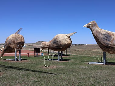 Pheasants on the Prairie sculpture - Enchanted Highway