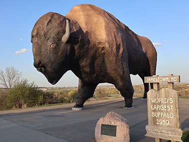 World's Largest Buffalo next to sign