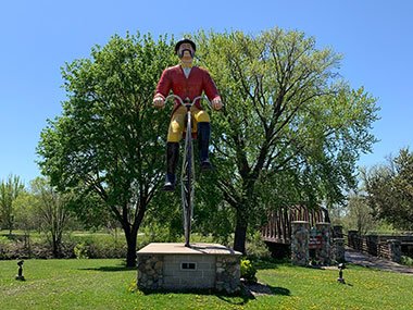 In front of World's Largest Bicyclist