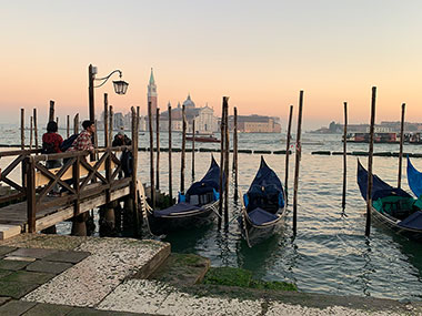 People standing on dock