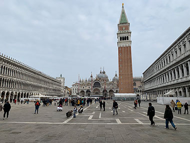 People walking in St. Mark's Square