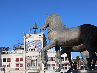 Horse statues on top of St. Mark's Basilica