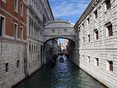 Bridge of Sighs in shade