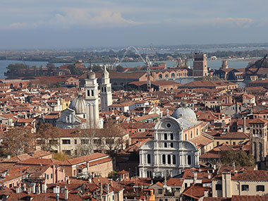 Churches of Venice in the distance