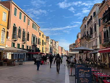 Wide open pedestrian area