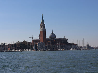 Bell tower across bay