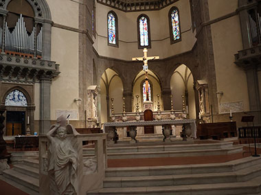 View of altar from side